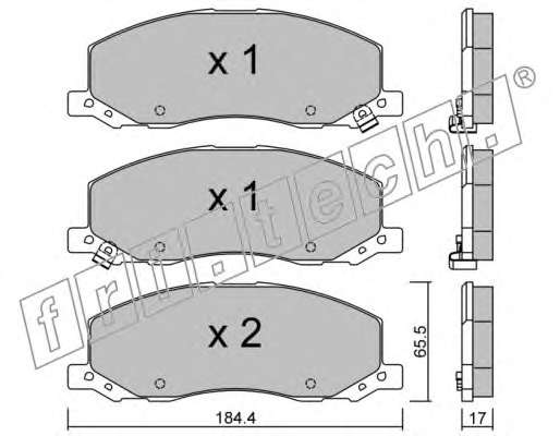 Комплект тормозных колодок, дисковый тормоз