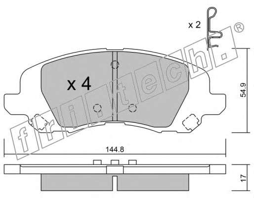 Комплект тормозных колодок, дисковый тормоз