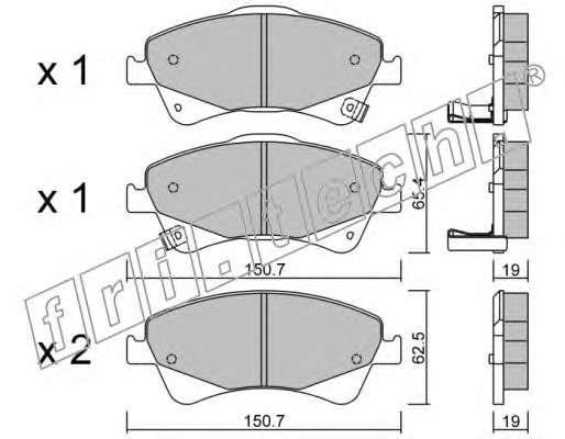 Комплект тормозных колодок, дисковый тормоз