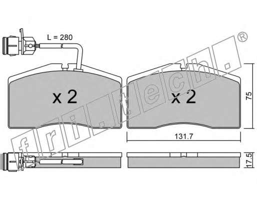 Комплект тормозных колодок, дисковый тормоз