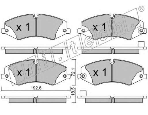 Комплект тормозных колодок, дисковый тормоз