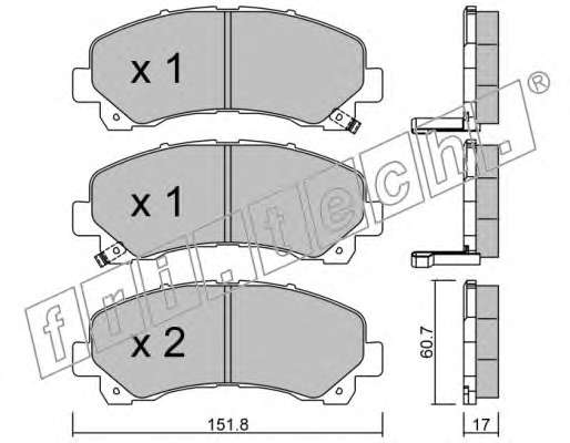 Комплект тормозных колодок, дисковый тормоз