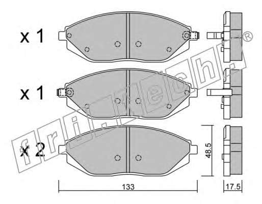 Комплект тормозных колодок, дисковый тормоз