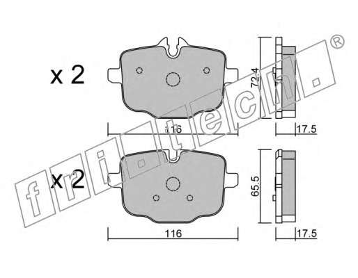 Комплект тормозных колодок, дисковый тормоз