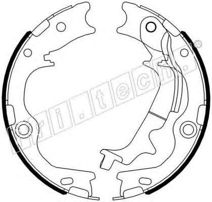 Комплект тормозных колодок, стояночная тормозная система
