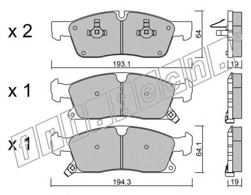 Комплект тормозных колодок, дисковый тормоз