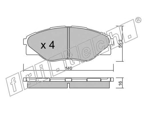 Комплект тормозных колодок, дисковый тормоз