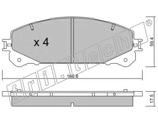 Комплект тормозных колодок, дисковый тормоз