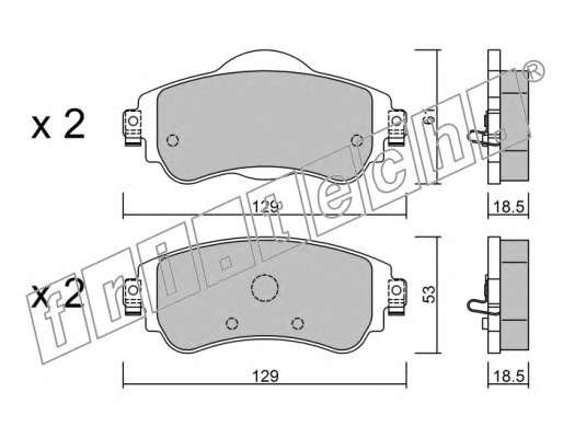 Комплект тормозных колодок, дисковый тормоз