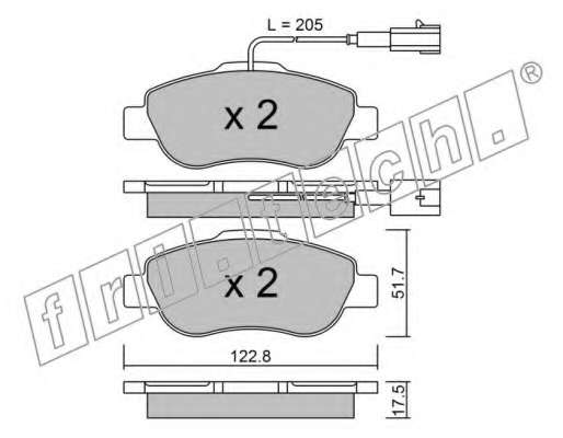 Комплект тормозных колодок, дисковый тормоз