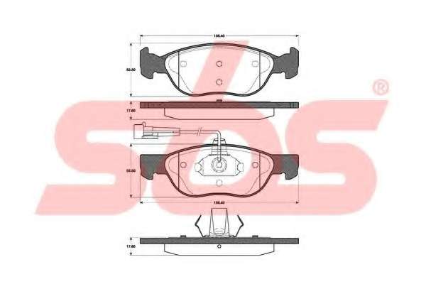 Комплект тормозных колодок, дисковый тормоз