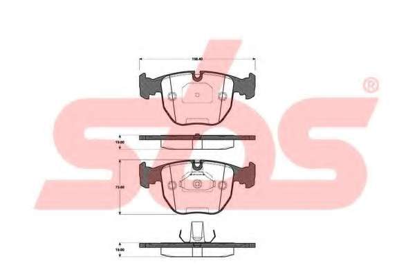 Комплект тормозных колодок, дисковый тормоз