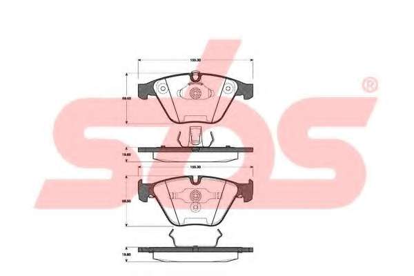 Комплект тормозных колодок, дисковый тормоз