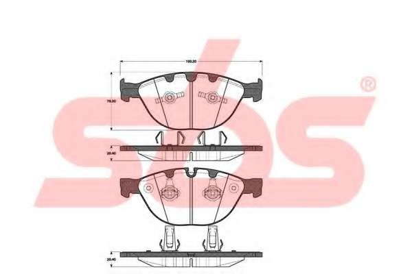 Комплект тормозных колодок, дисковый тормоз