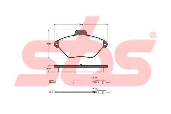 Комплект тормозных колодок, дисковый тормоз