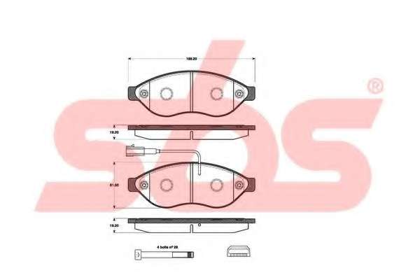 Комплект тормозных колодок, дисковый тормоз