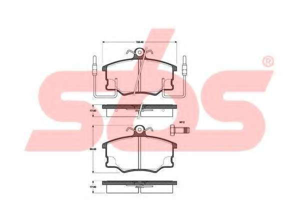 Комплект тормозных колодок, дисковый тормоз