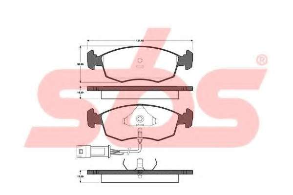 Комплект тормозных колодок, дисковый тормоз