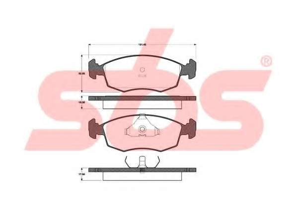 Комплект тормозных колодок, дисковый тормоз