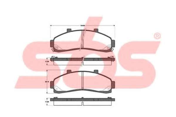 Комплект тормозных колодок, дисковый тормоз