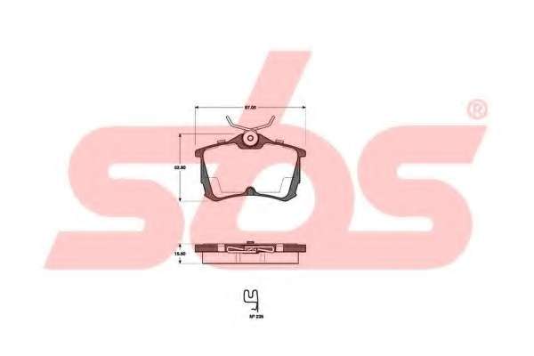 Комплект тормозных колодок, дисковый тормоз