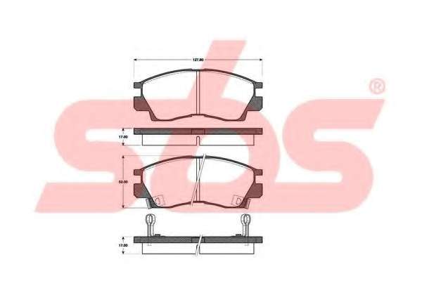 Комплект тормозных колодок, дисковый тормоз
