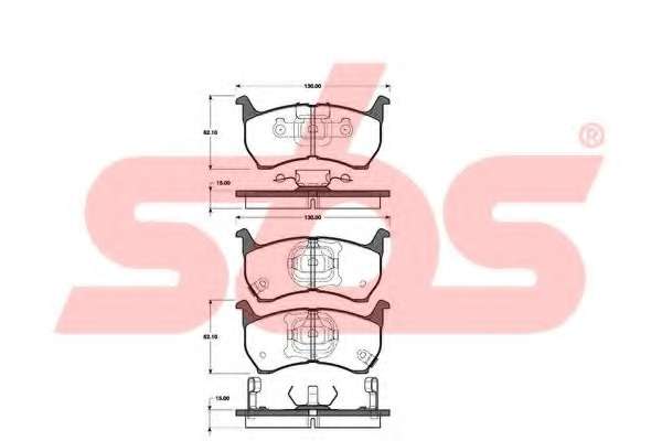 Комплект тормозных колодок, дисковый тормоз