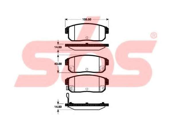 Комплект тормозных колодок, дисковый тормоз