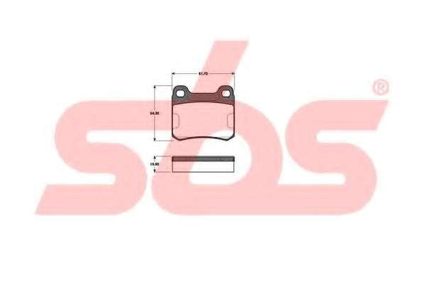 Комплект тормозных колодок, дисковый тормоз