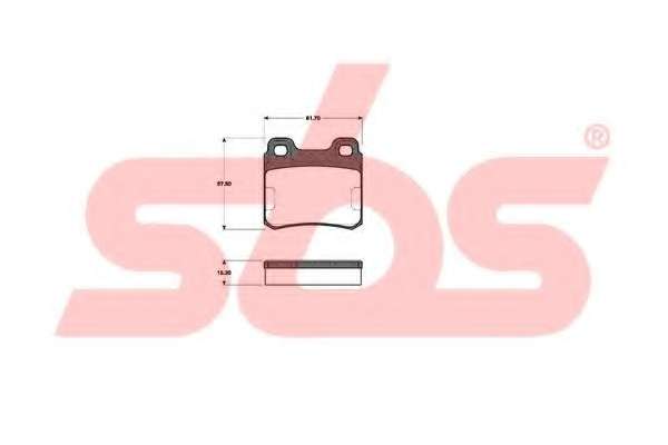 Комплект тормозных колодок, дисковый тормоз