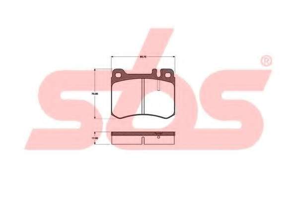 Комплект тормозных колодок, дисковый тормоз
