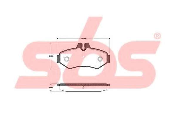 Комплект тормозных колодок, дисковый тормоз