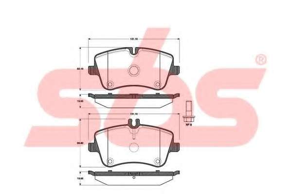 Комплект тормозных колодок, дисковый тормоз