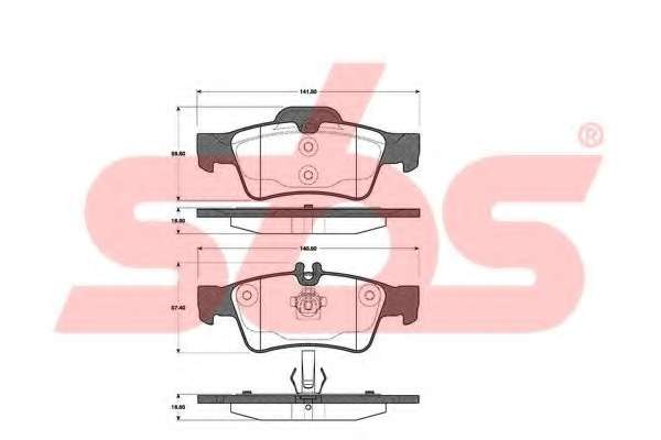 Комплект тормозных колодок, дисковый тормоз