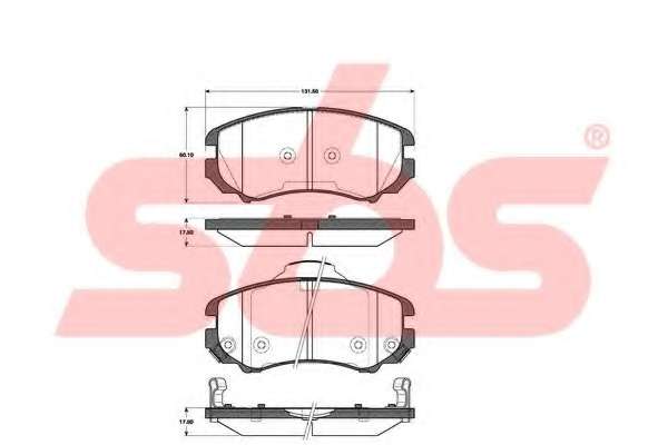 Комплект тормозных колодок, дисковый тормоз