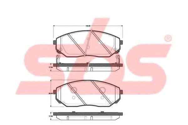 Комплект тормозных колодок, дисковый тормоз