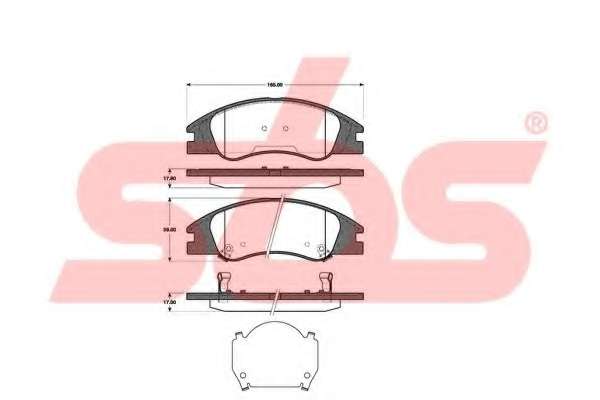Комплект тормозных колодок, дисковый тормоз