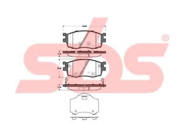 Комплект тормозных колодок, дисковый тормоз