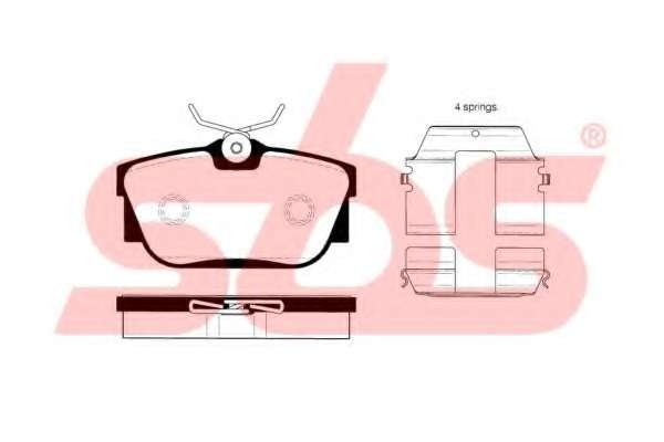 Комплект тормозных колодок, дисковый тормоз