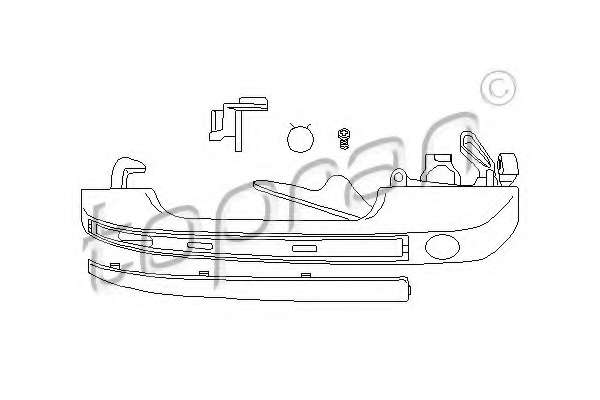 KLAMKA DRZWI PRZED.LEWE BEZ WKъADKI I KLUCZYKA