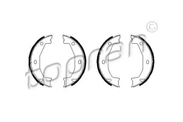 Комплект тормозных колодок, стояночная тормозная система