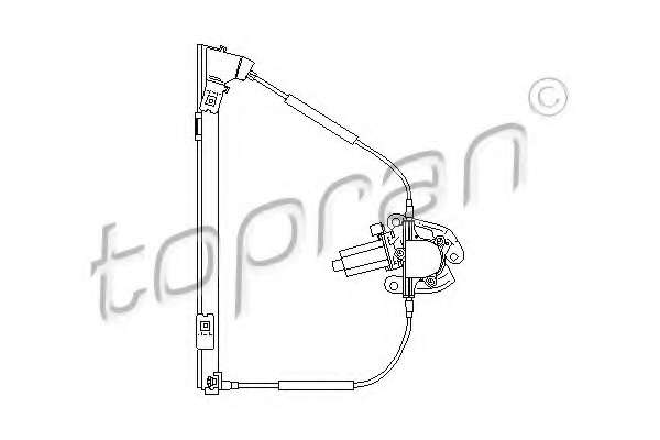 Склопiдйомник переднiй, лiвий, електричний, з електродвигуном