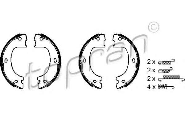 Комплект тормозных колодок, стояночная тормозная система