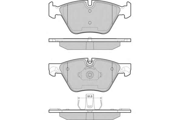 Комплект тормозных колодок, дисковый тормоз