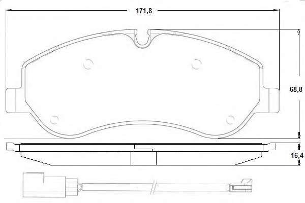 Комплект тормозных колодок, дисковый тормоз