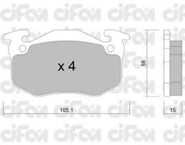 Комплект тормозных колодок, дисковый тормоз