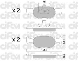Комплект тормозных колодок, дисковый тормоз