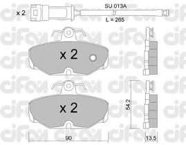 Комплект тормозных колодок, дисковый тормоз