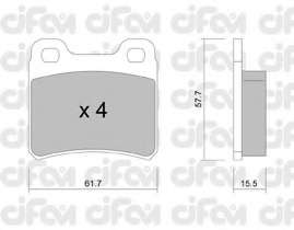 Комплект тормозных колодок, дисковый тормоз