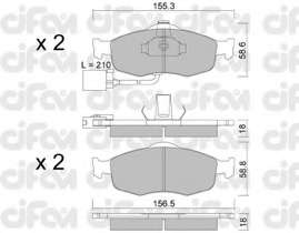 Комплект тормозных колодок, дисковый тормоз